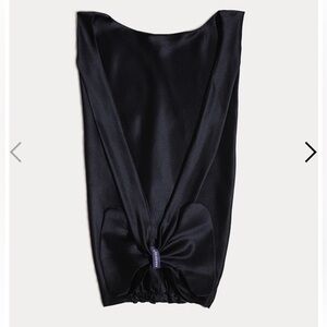 Jet Black Silk Paradise Fold